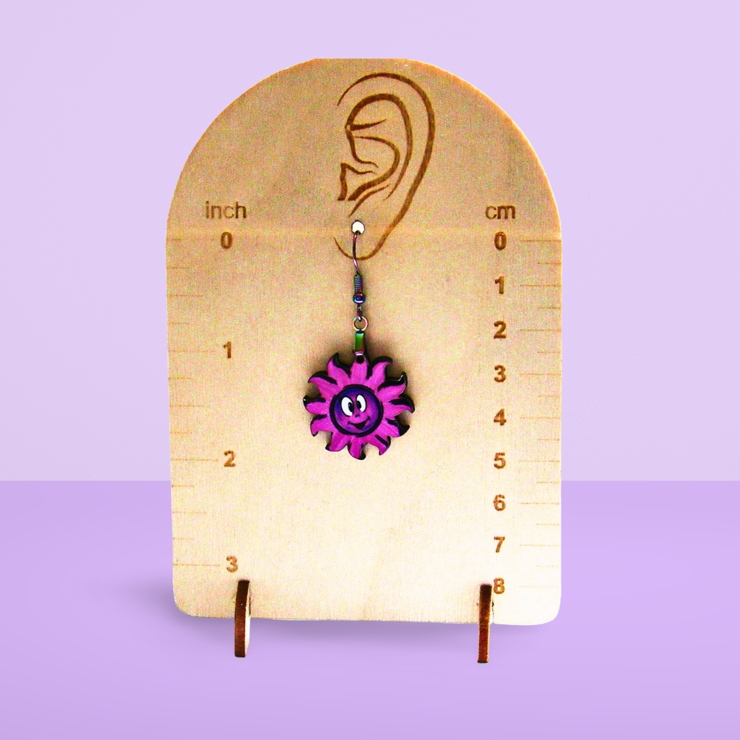 Sun Shaped Sublimated Earrings 1 inch