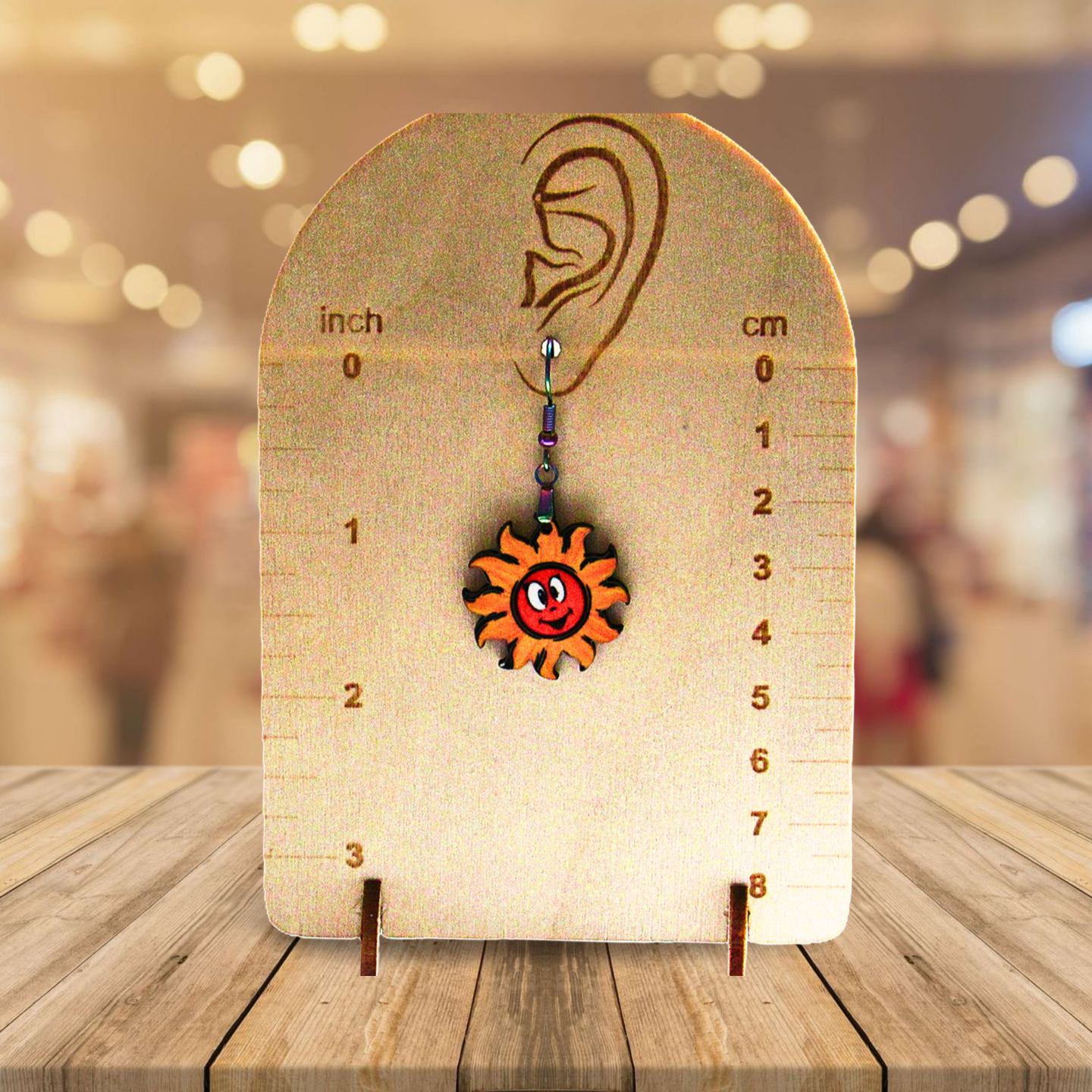 Sun Shaped Sublimated Earrings 1 inch