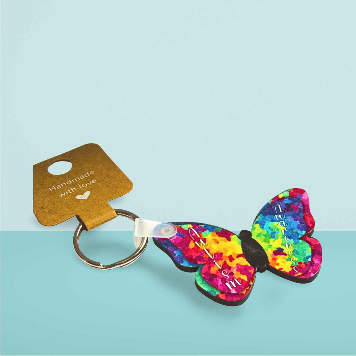 Butterfly Shaped Sublimated Keychain MDF