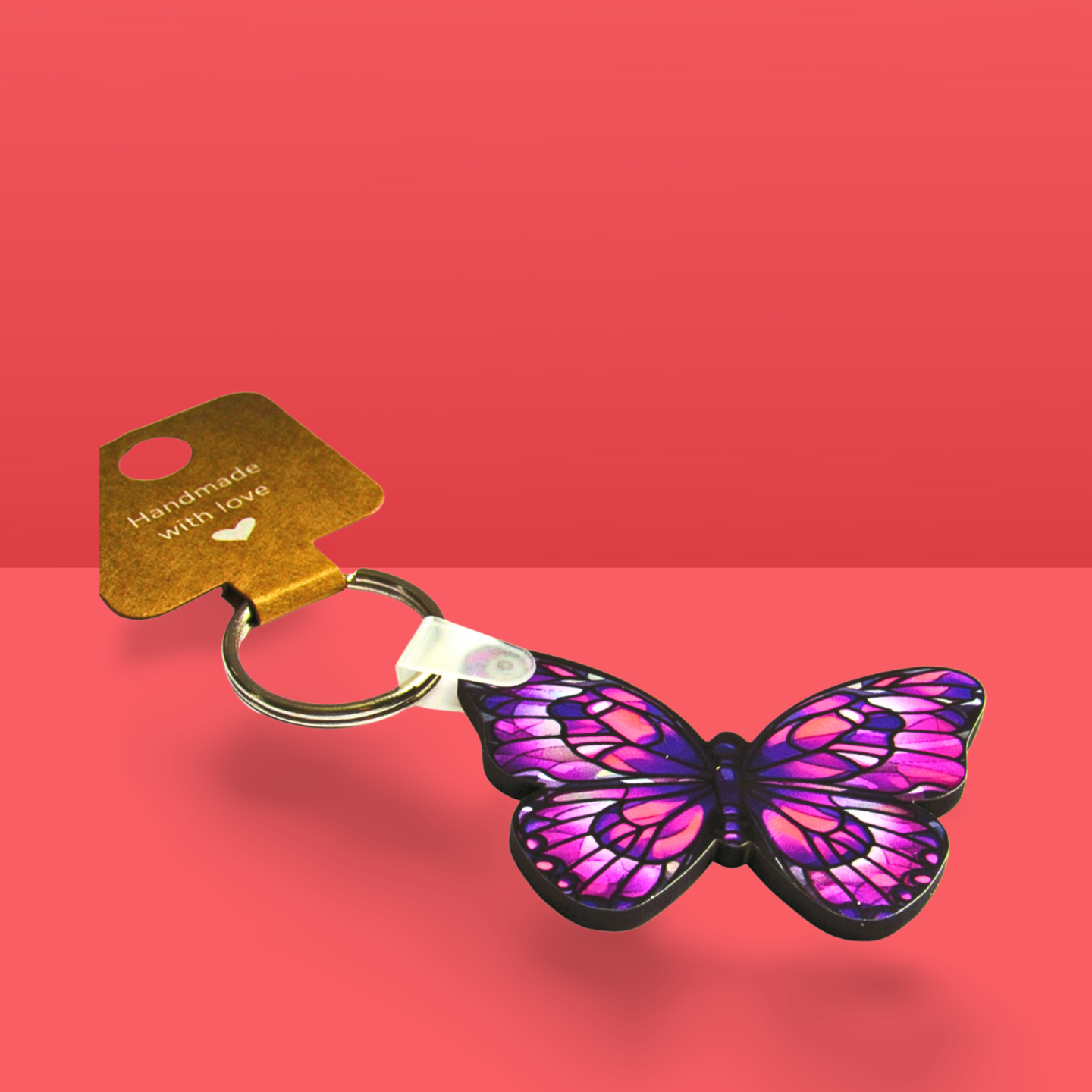 Butterfly Shaped Sublimated Keychain MDF