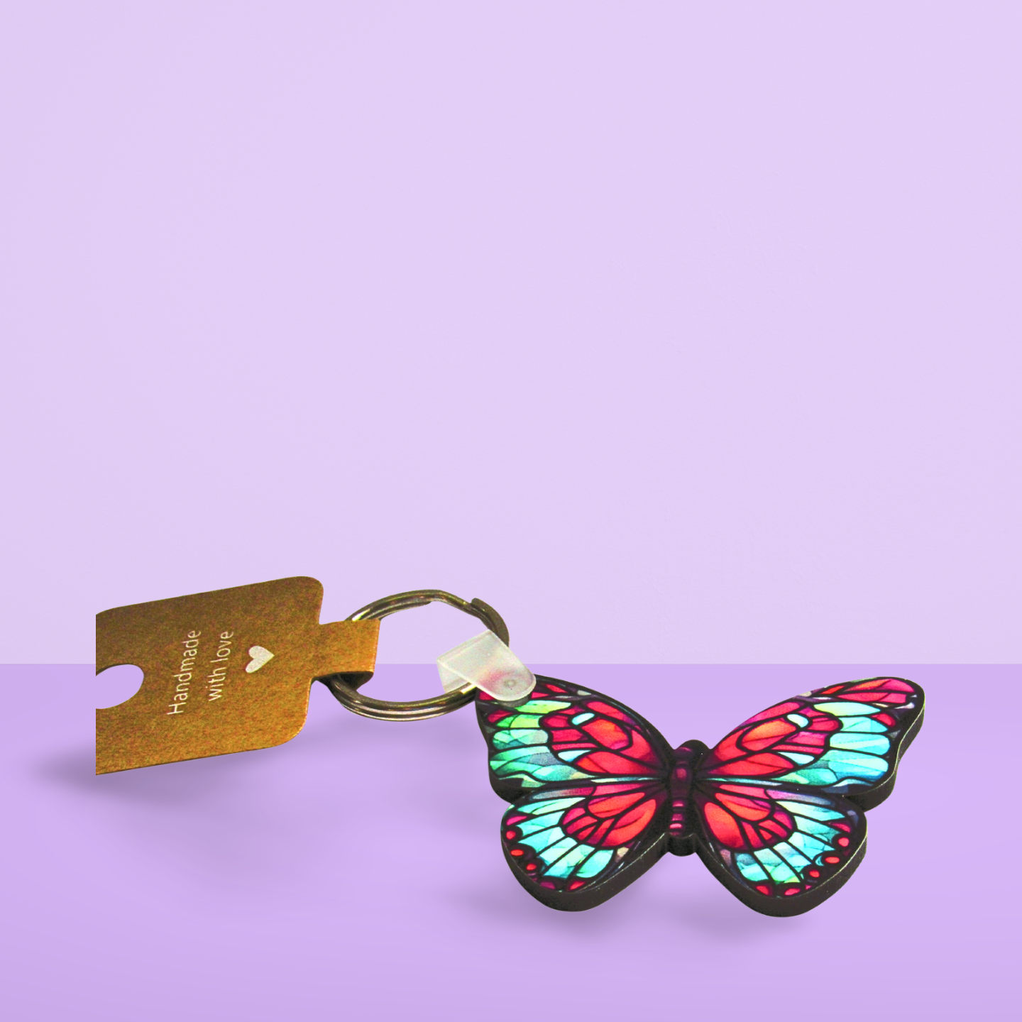 Butterfly Shaped Sublimated Keychain MDF
