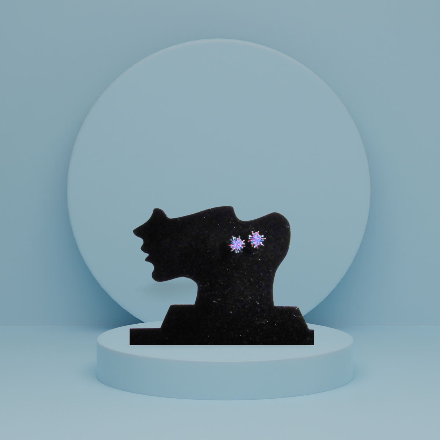 Fireworks Shaped Sublimated Stud Earrings