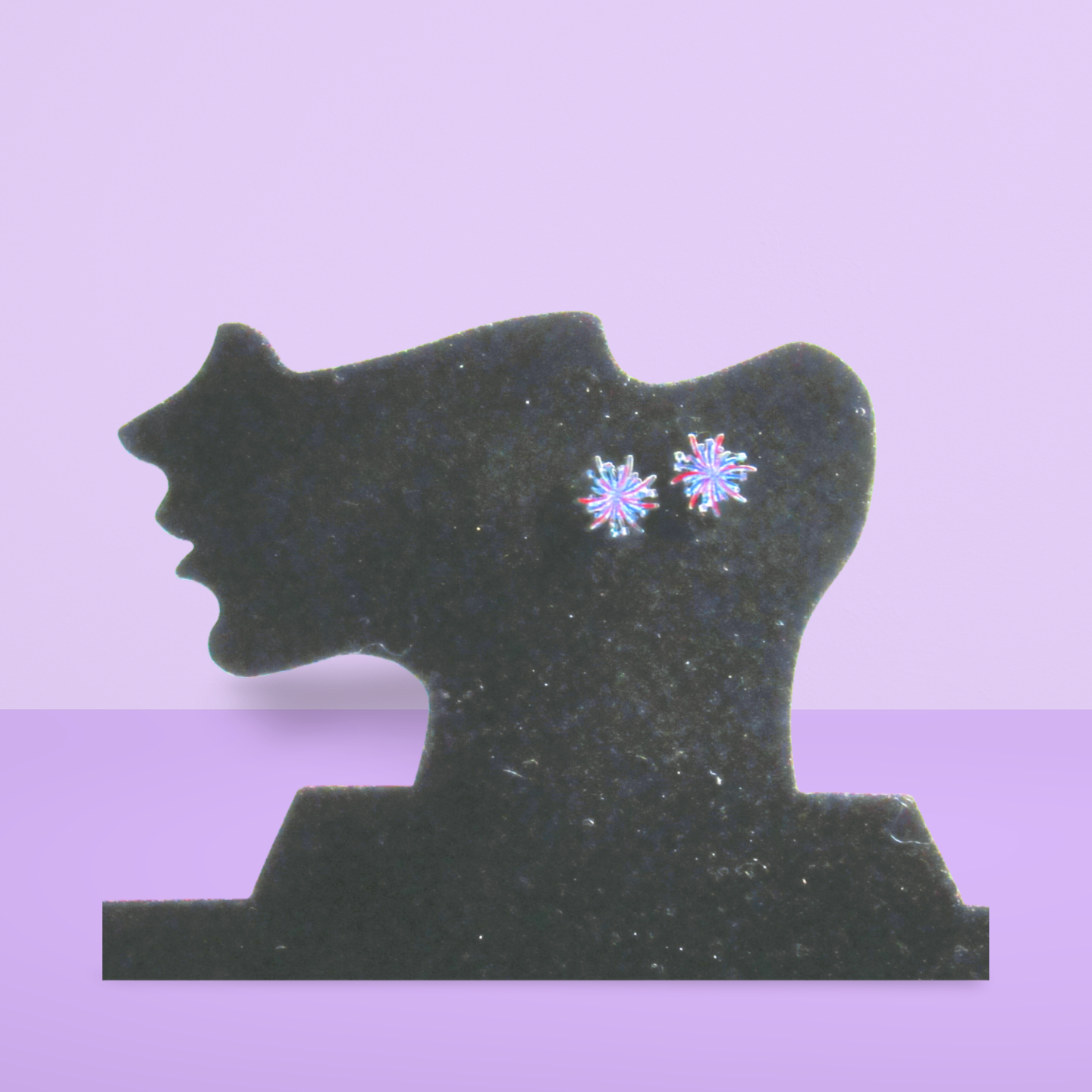 Fireworks Shaped Sublimated Stud Earrings