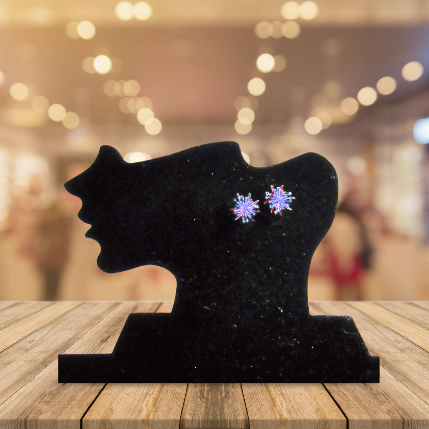 Fireworks Shaped Sublimated Stud Earrings