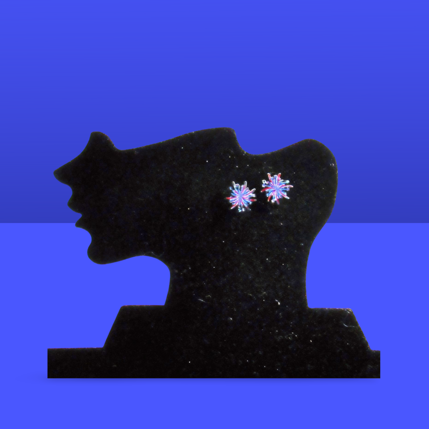 Fireworks Shaped Sublimated Stud Earrings