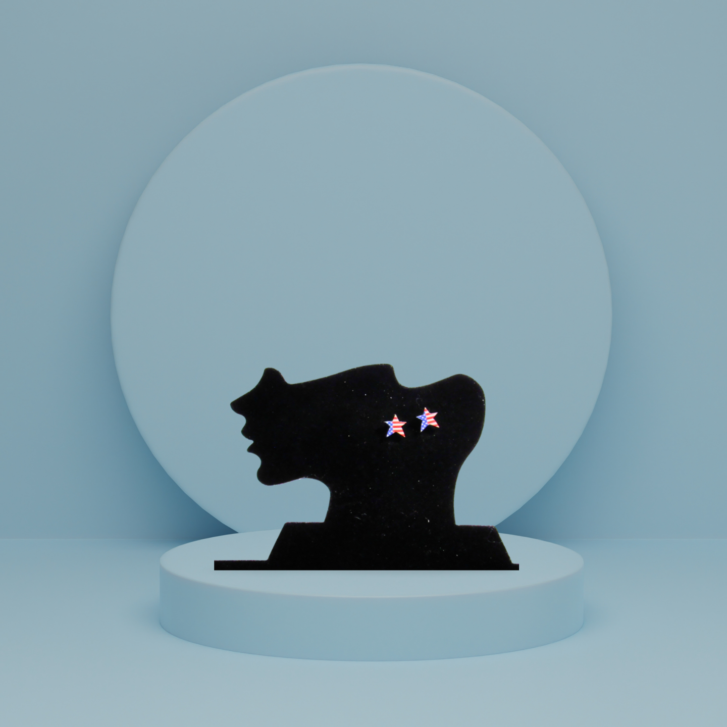 Star Shaped Stud Sublimated Earrings MDF