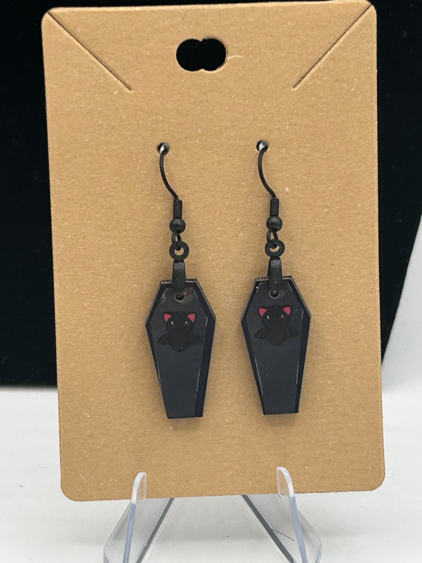 Coffin Shaped Sublimated Earrings 1 inch