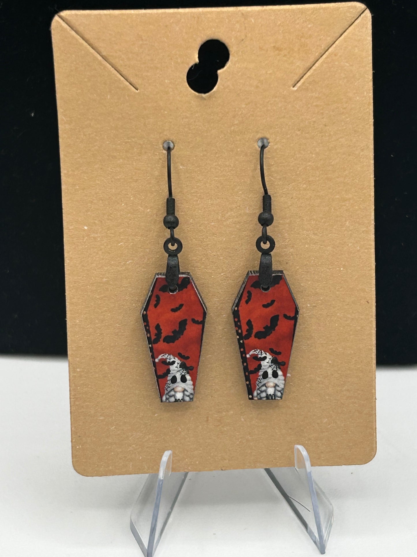 Coffin Shaped Sublimated Earrings 1 inch
