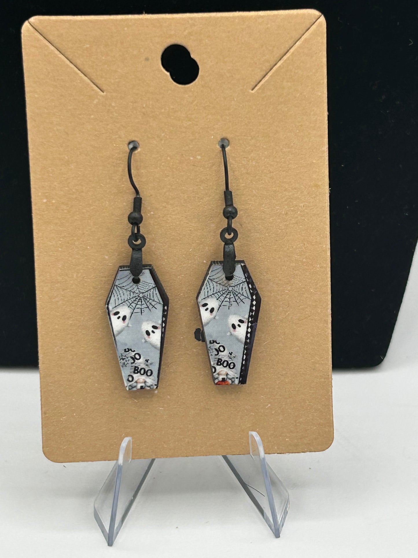 Coffin Shaped Sublimated Earrings 1 inch