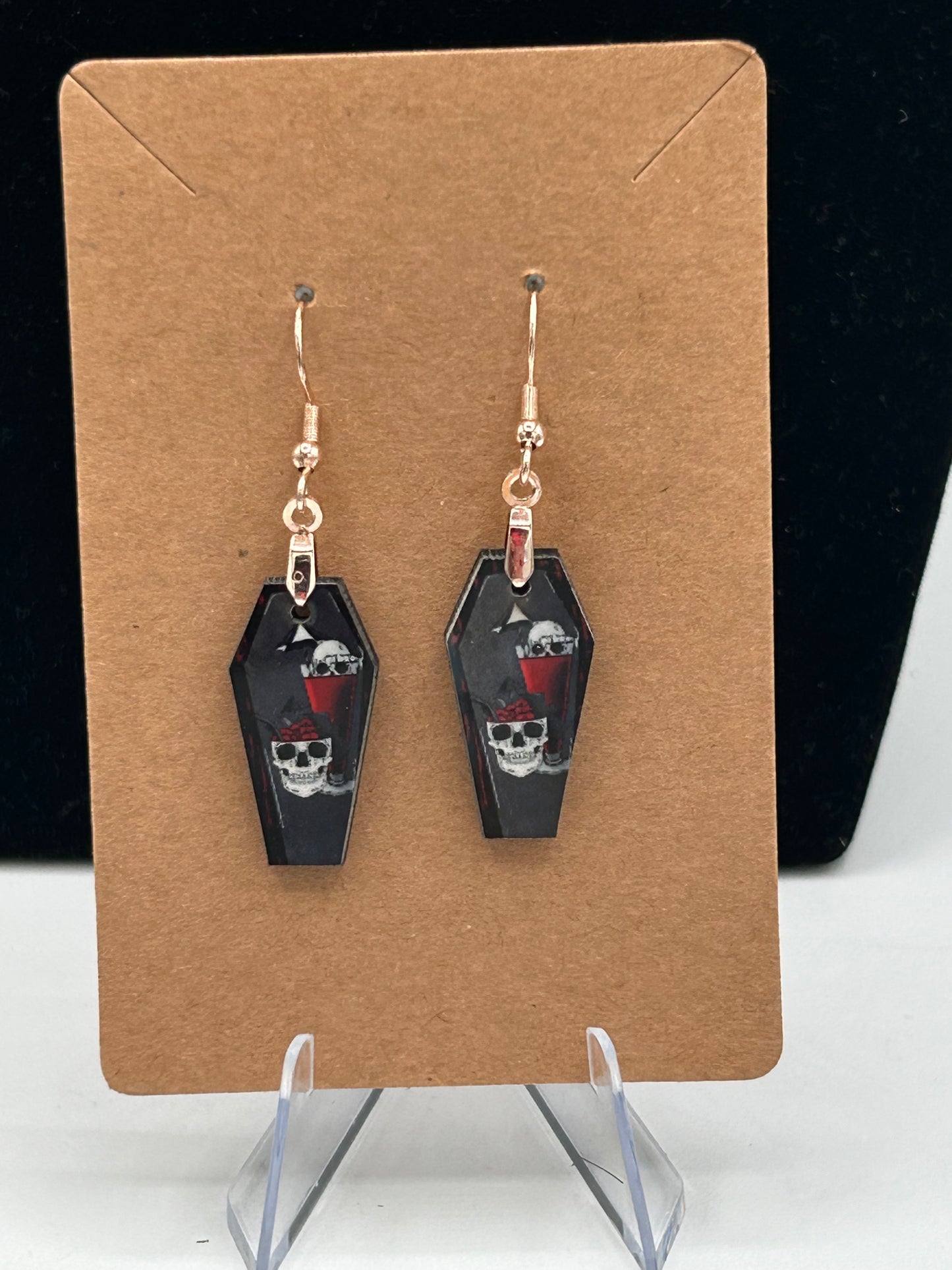 Coffin Shaped Sublimated Earrings