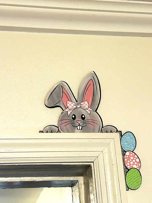 Bunny with Eggs Shaped Sublimated Corner Sitter