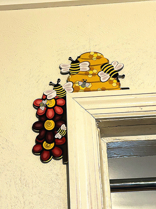 Bee Hive Shaped Sublimated Corner Sitter Left Side