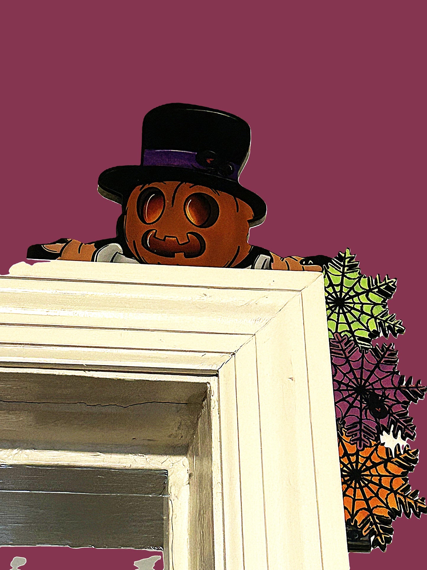 Pumpkin Guy Shaped Sublimated Corner Sitter