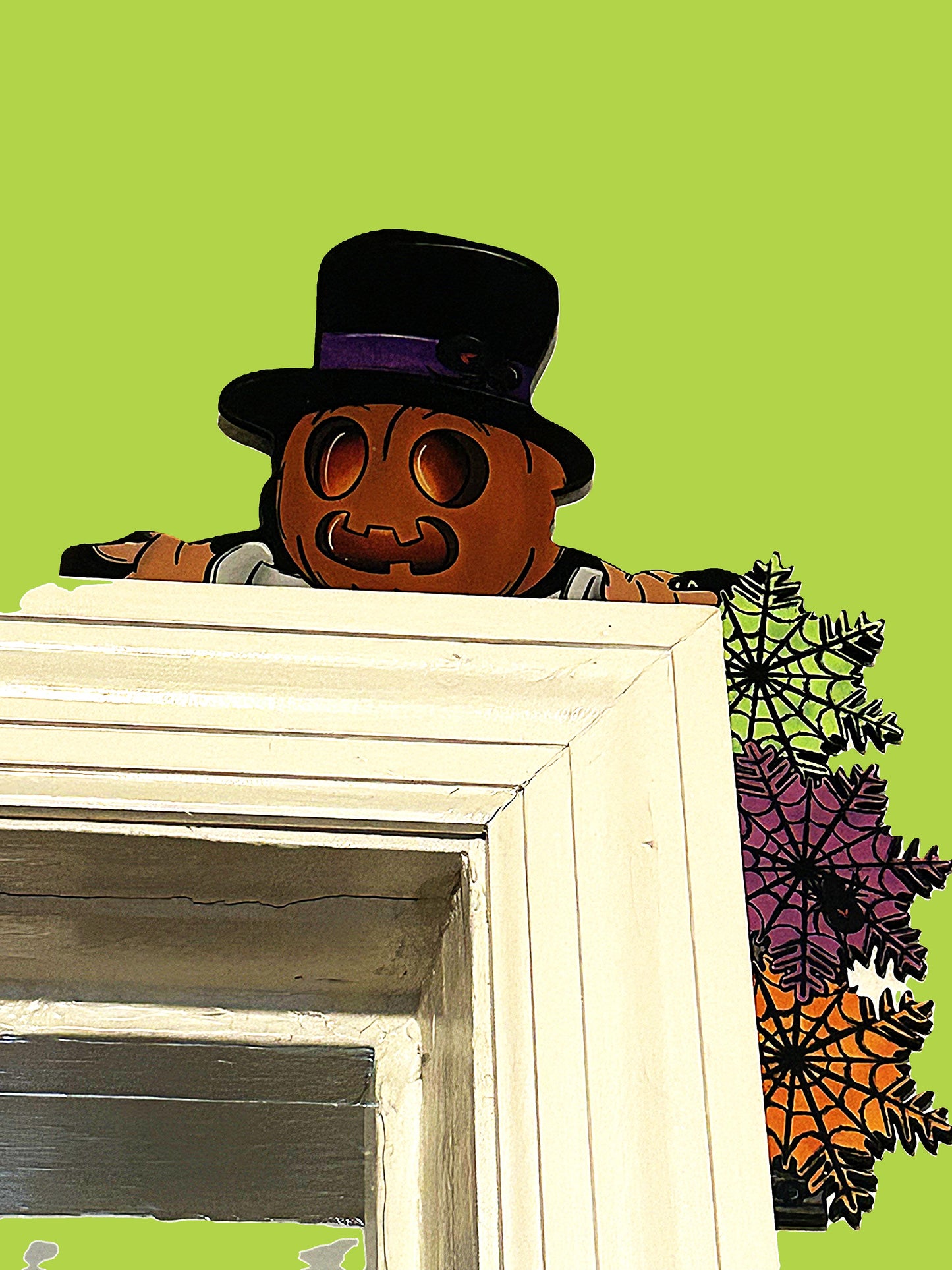 Pumpkin Guy Shaped Sublimated Corner Sitter