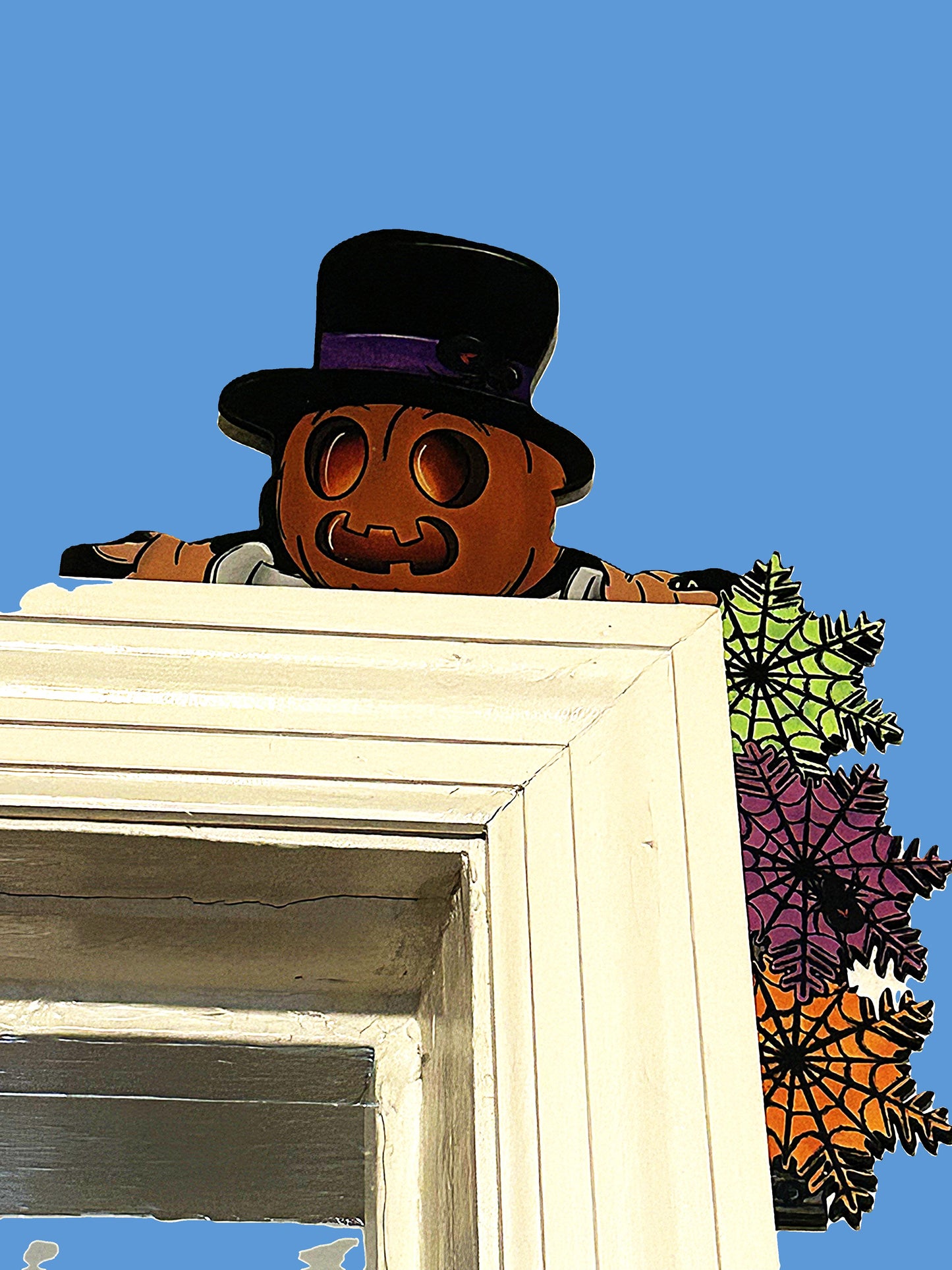 Pumpkin Guy Shaped Sublimated Corner Sitter