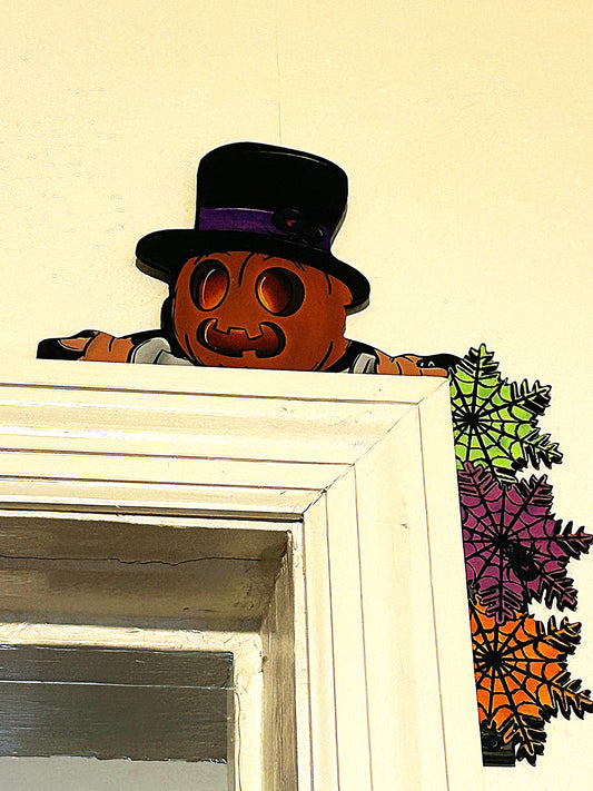 Pumpkin Guy Shaped Sublimated Corner Sitter