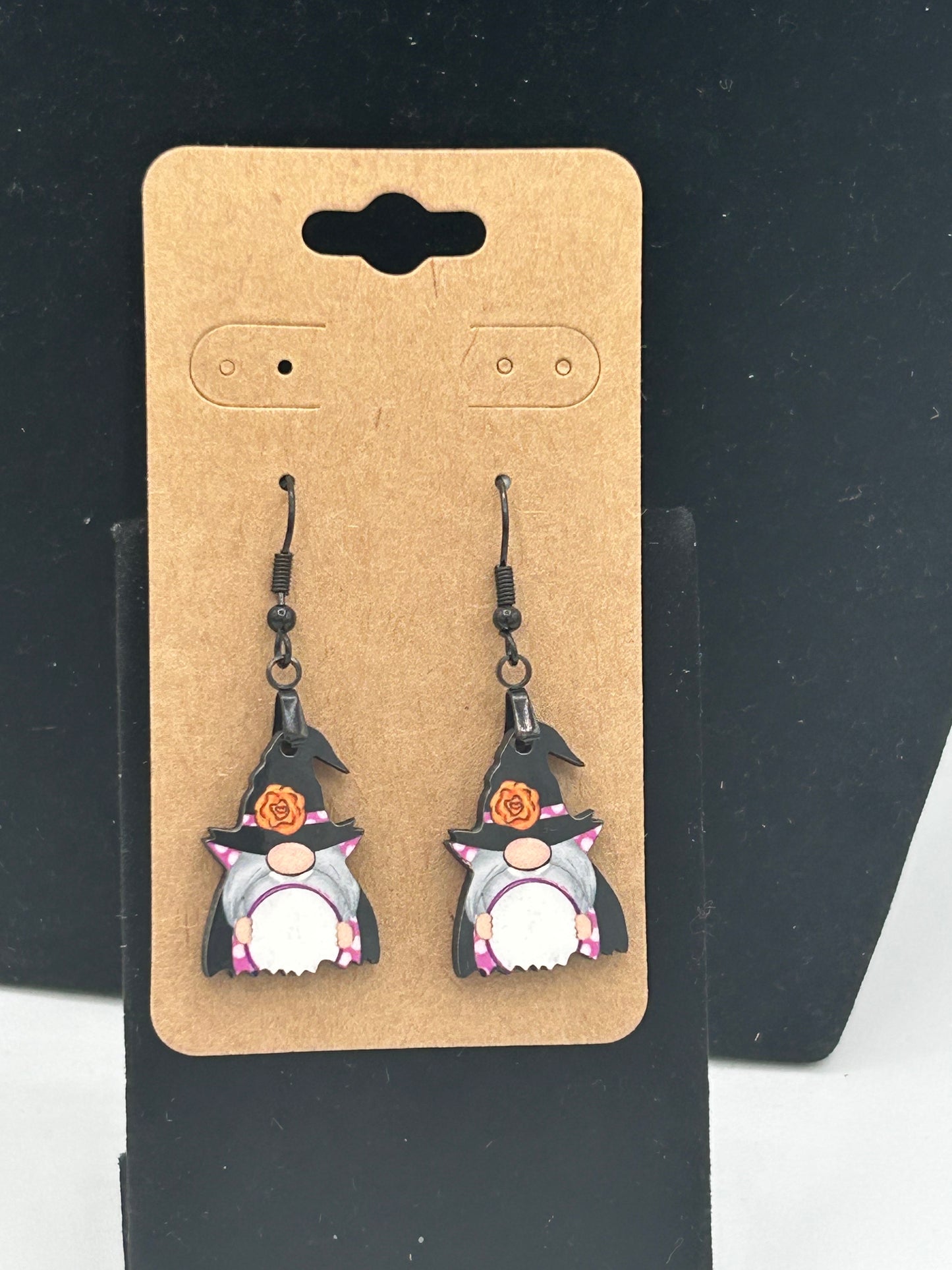 Vampire Gnome Shaped Sublimated Earrings 1 inch
