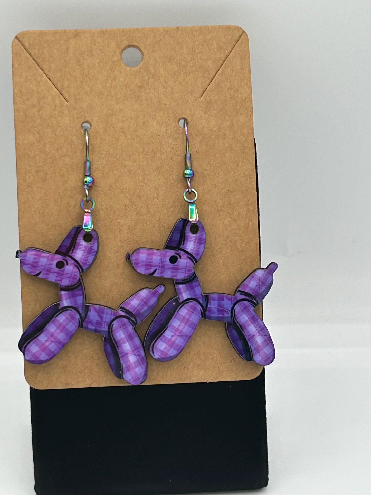 Dog Balloon Shaped Sublimated Earrings 1.5 inch