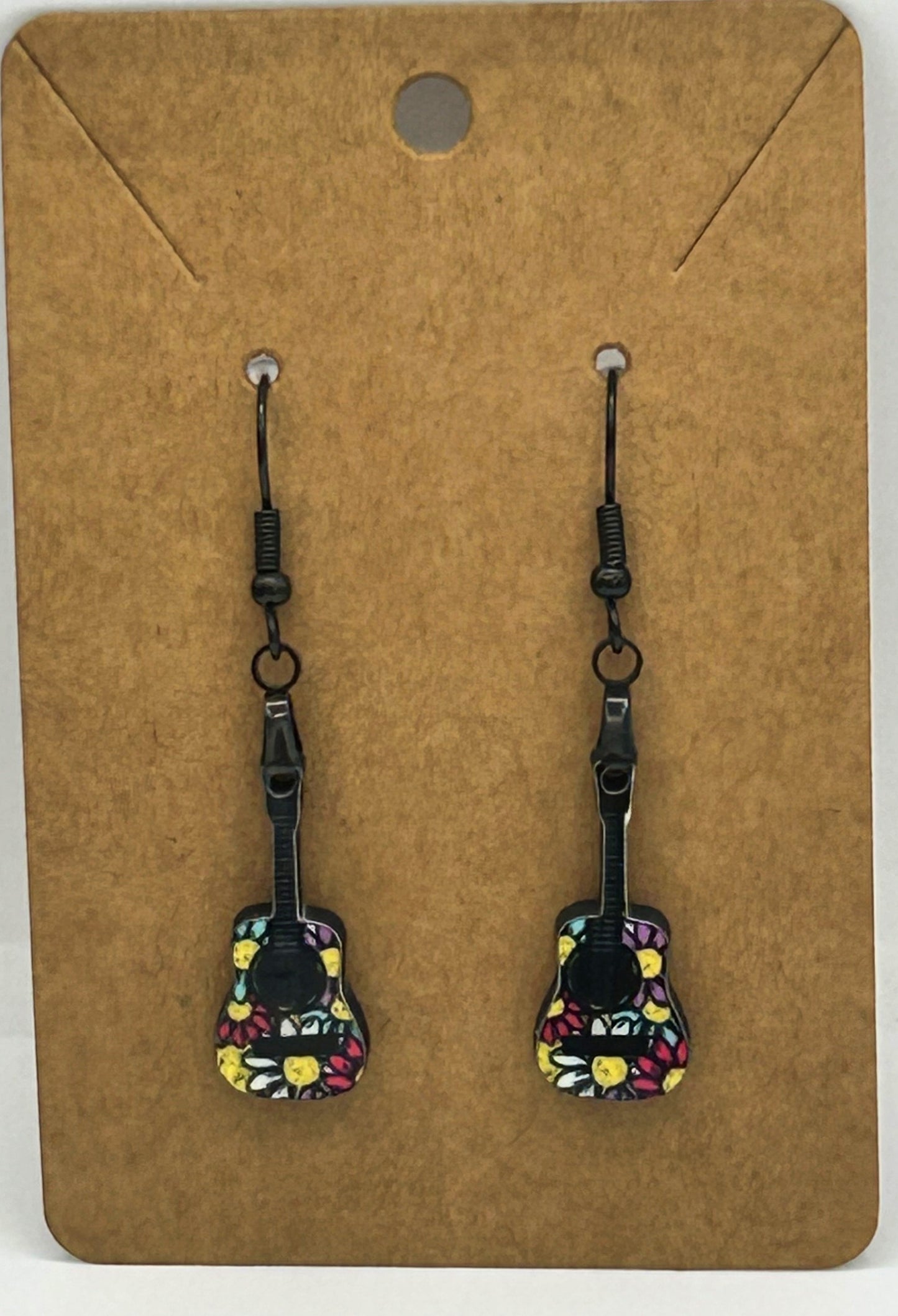 Guitar Shaped Sublimated Earrings 1 inch