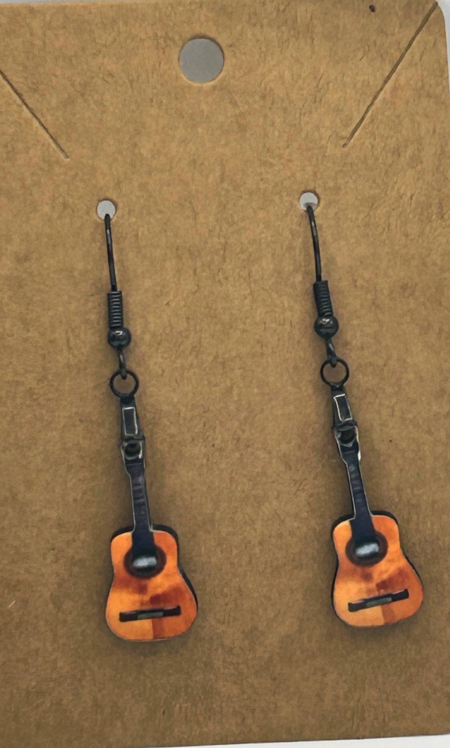 Guitar Shaped Sublimated Earrings 1 inch