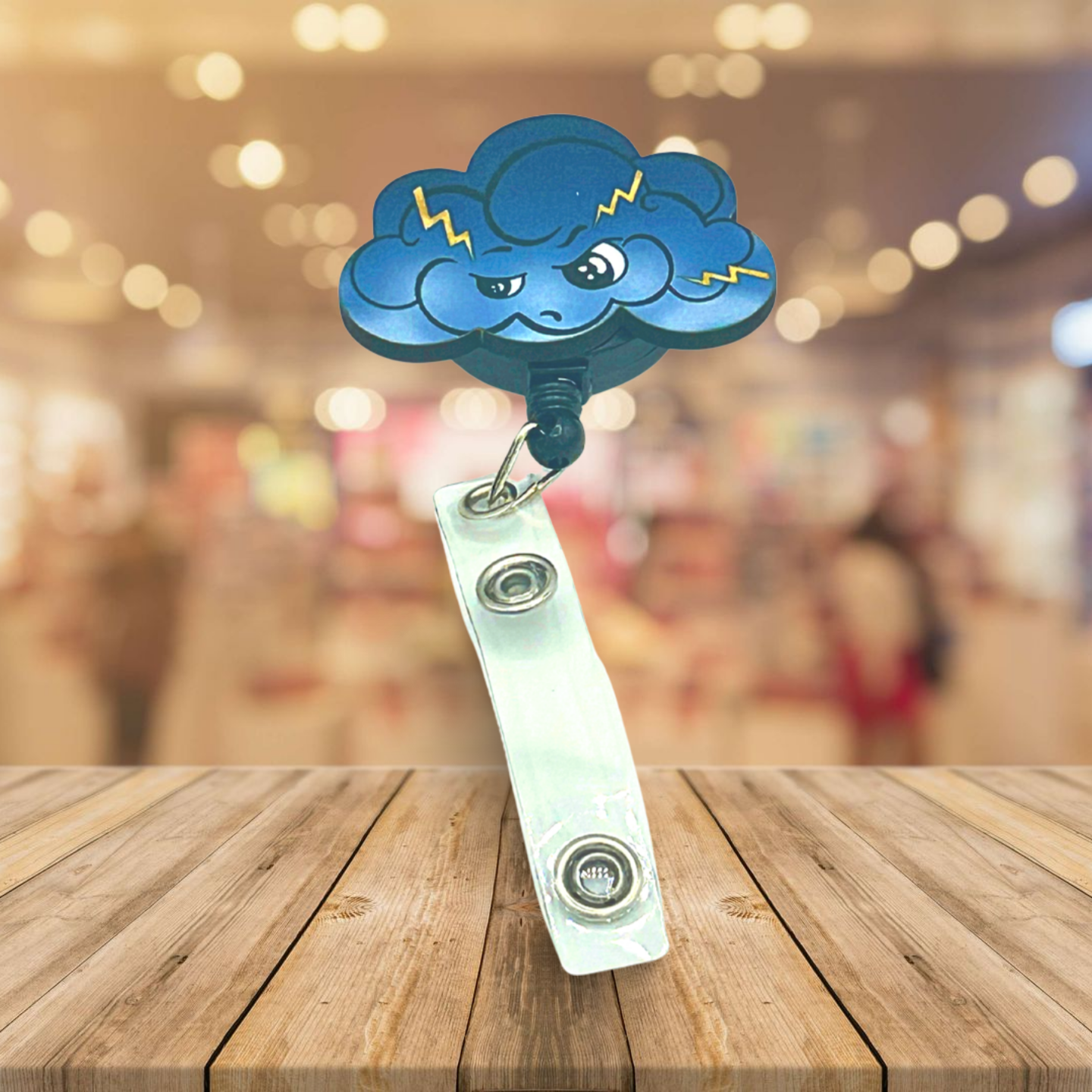 Cloud Shaped Sublimated Badge Reel