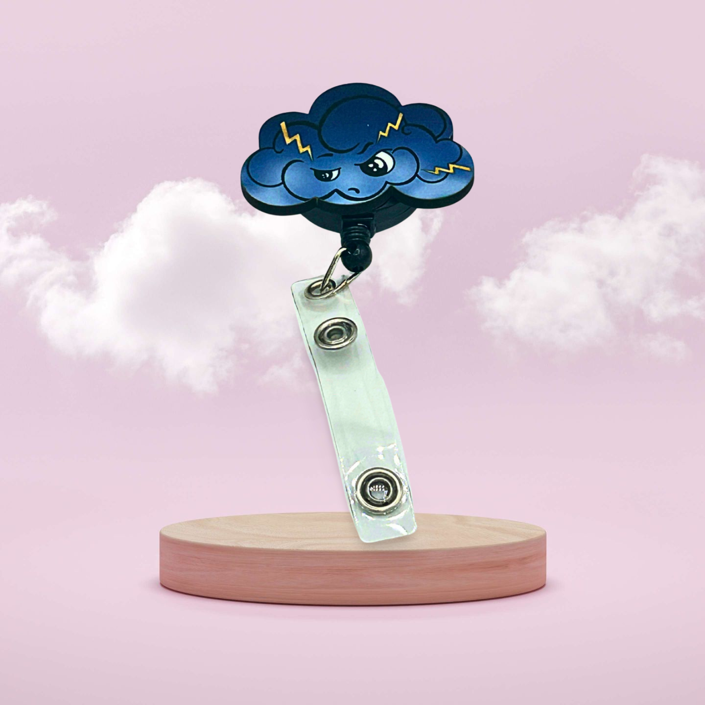 Cloud Shaped Sublimated Badge Reel