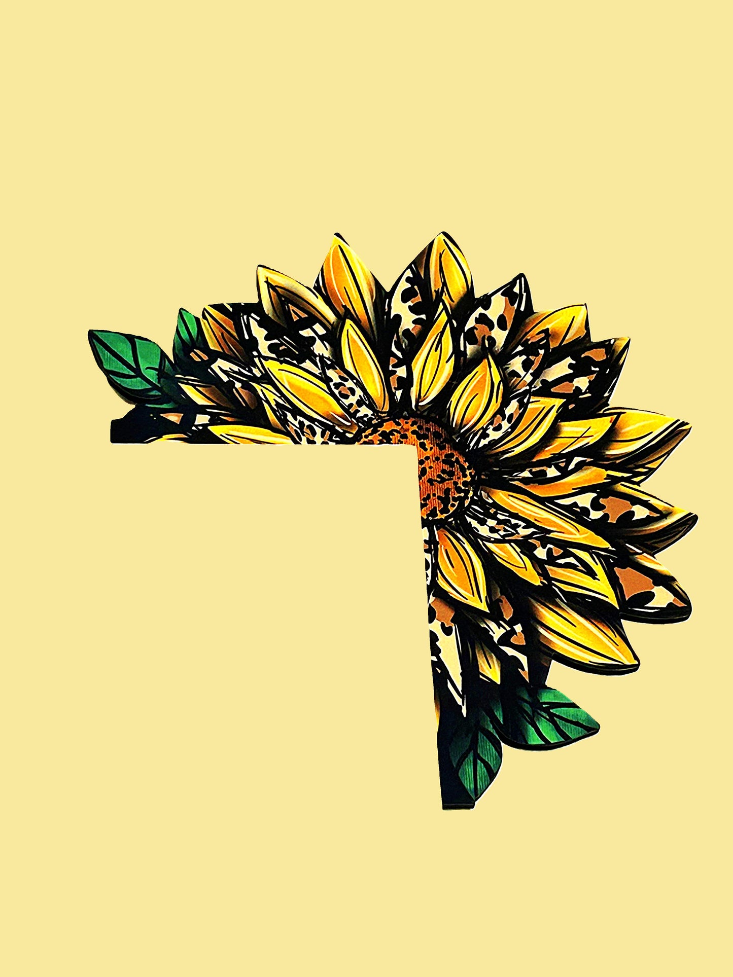 Sunflower Shaped Sublimated Corner Sitter