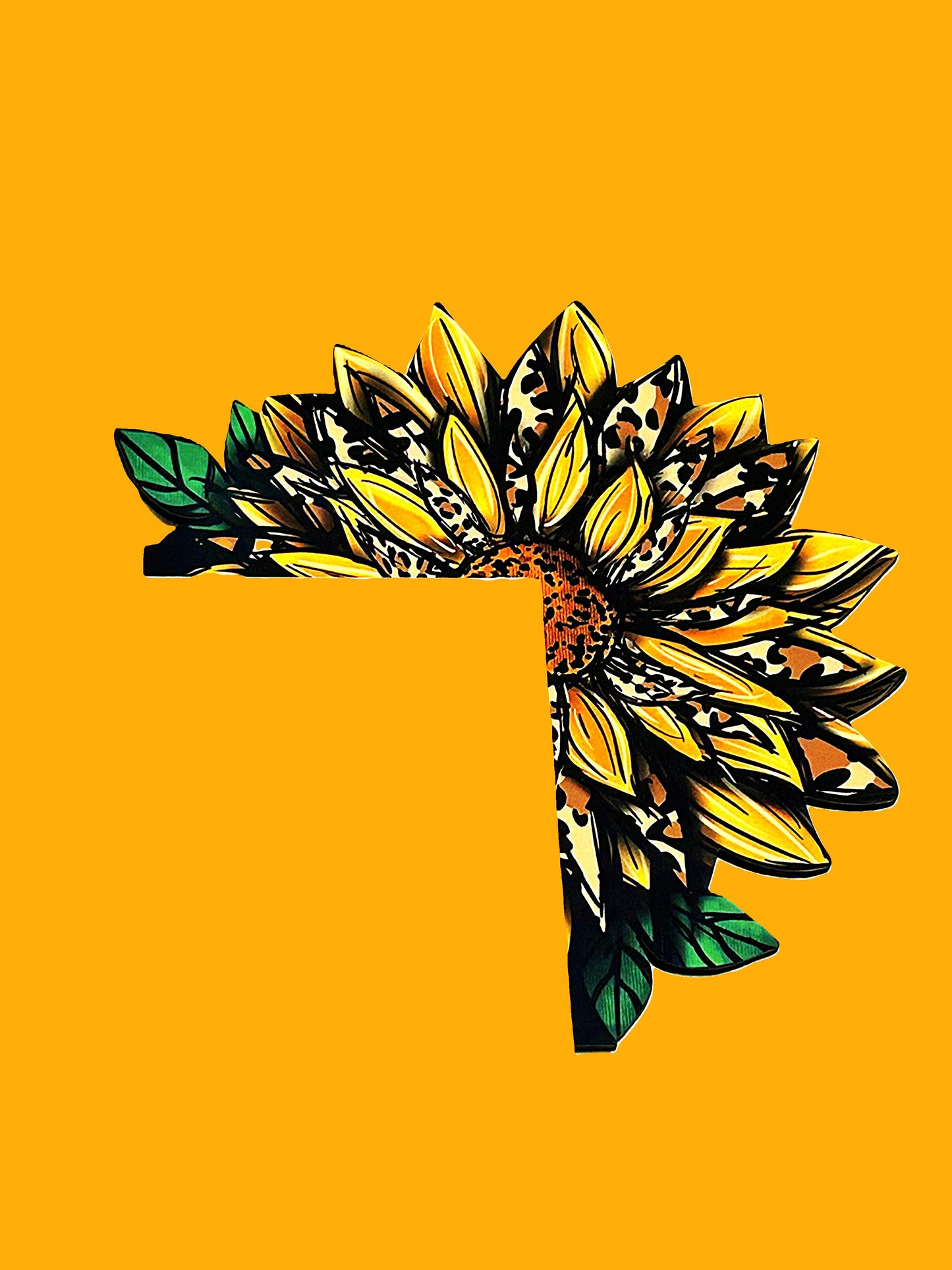 Sunflower Shaped Sublimated Corner Sitter