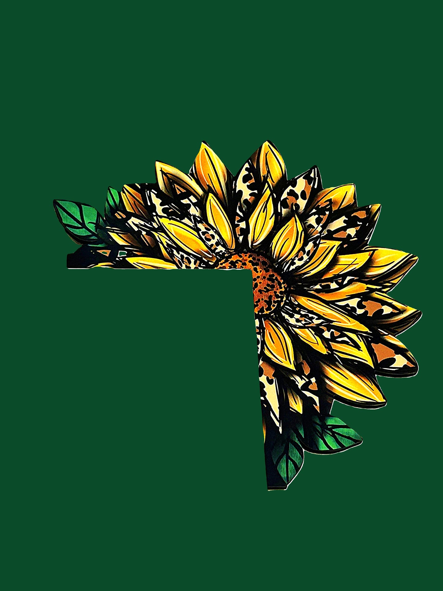 Sunflower Shaped Sublimated Corner Sitter