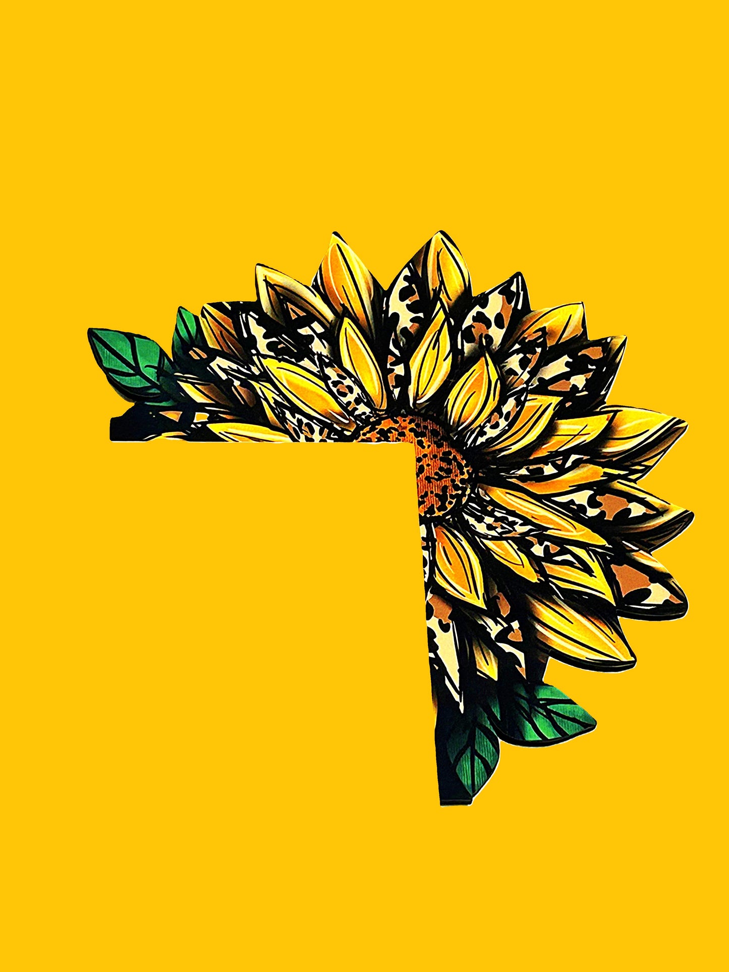 Sunflower Shaped Sublimated Corner Sitter