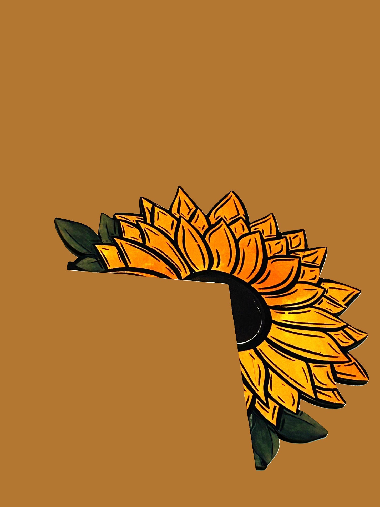 Sunflower Shaped Sublimated Corner Sitter