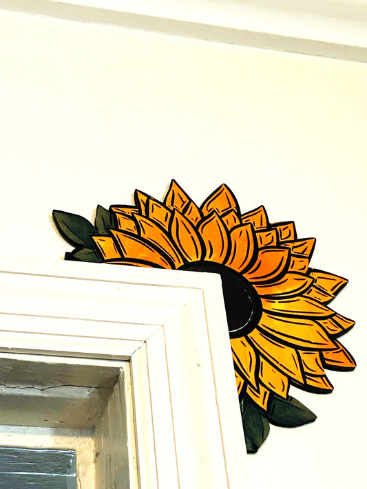 Sunflower Shaped Sublimated Corner Sitter