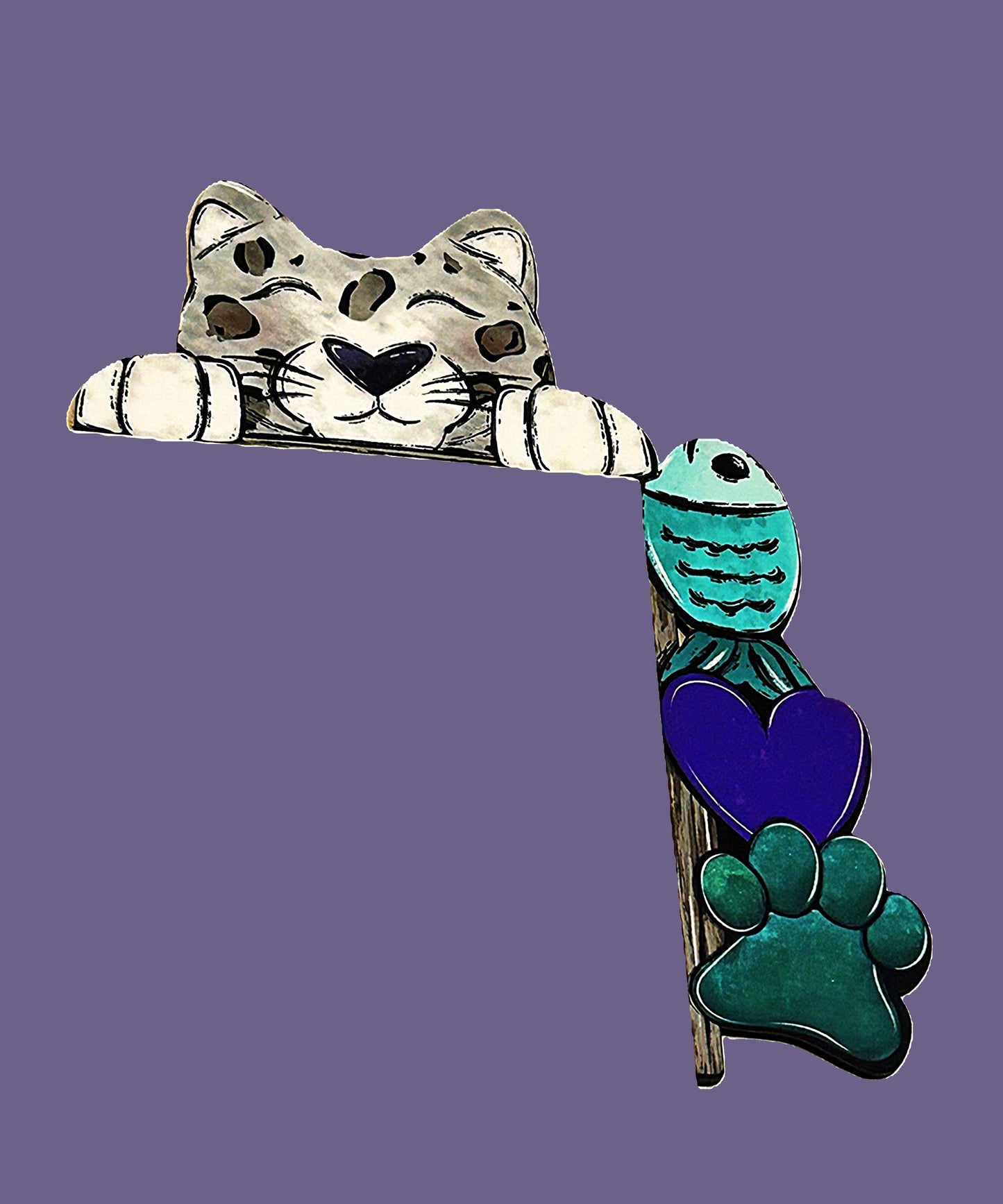 Cat Shaped Sublimated Corner Sitter