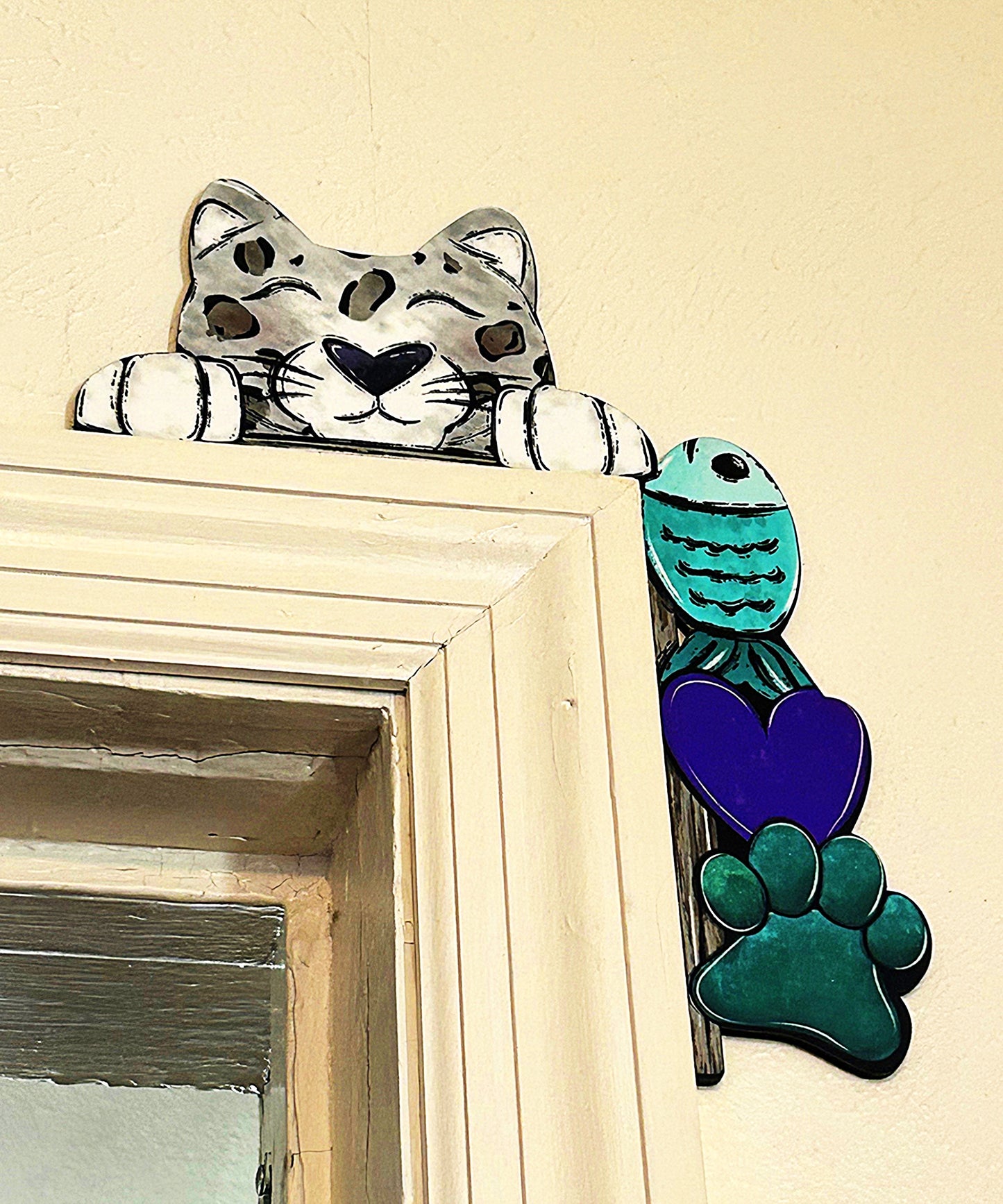 Cat Shaped Sublimated Corner Sitter