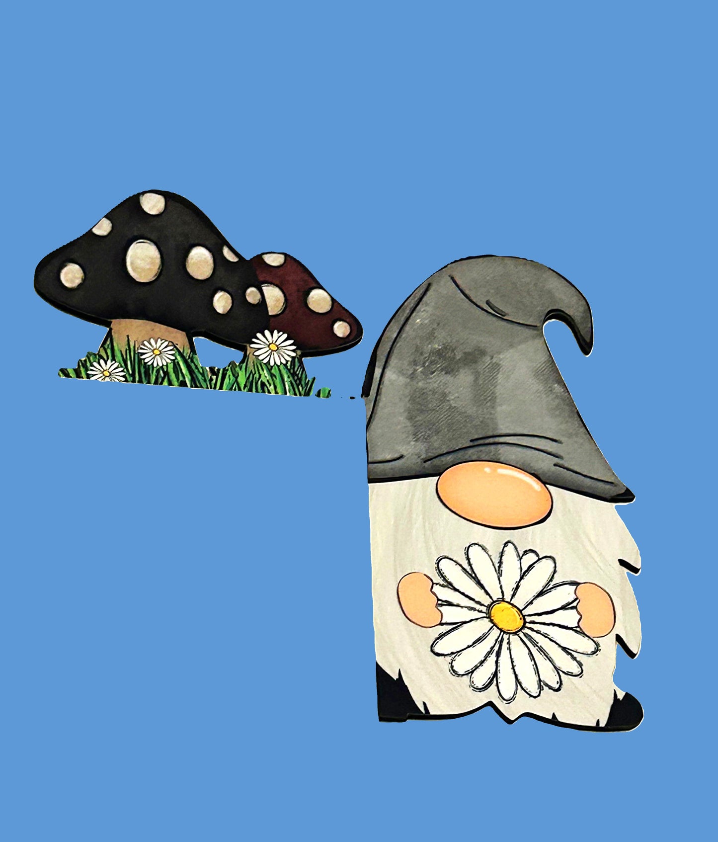 Gnome Shaped Sublimated Corner Sitter