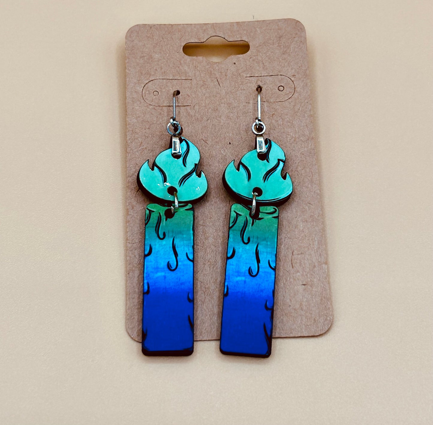 Candle Shaped Sublimated Earrings