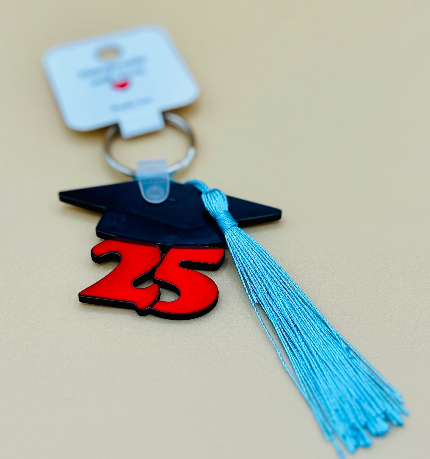 Graduate Cap 25 Sublimated Keychain with Tassel