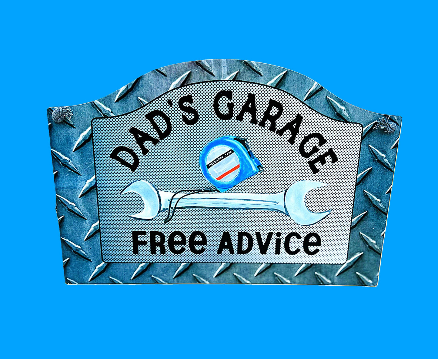 Dad's Garage Rounded Top Sublimated Door Hanger
