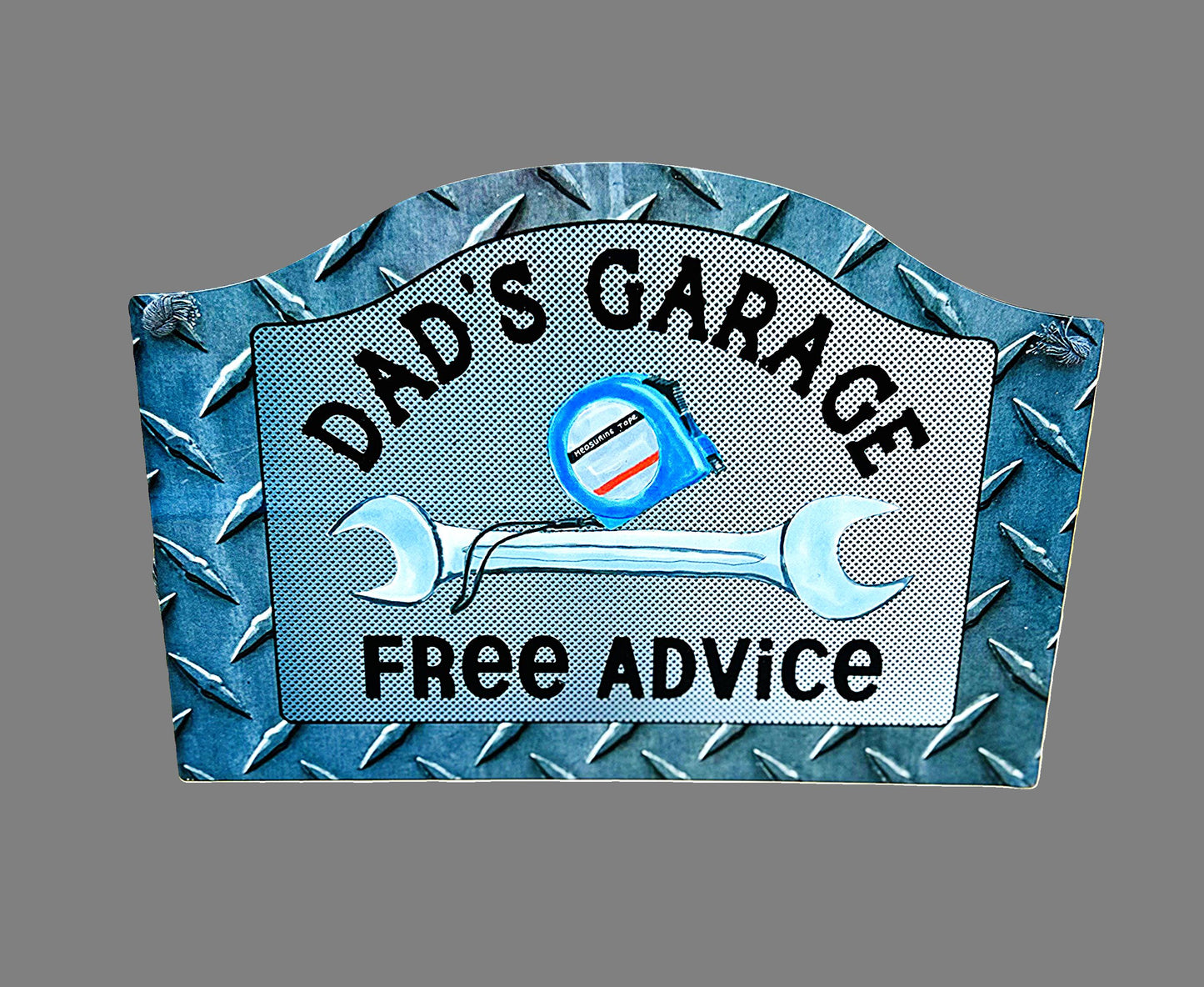 Dad's Garage Rounded Top Sublimated Door Hanger