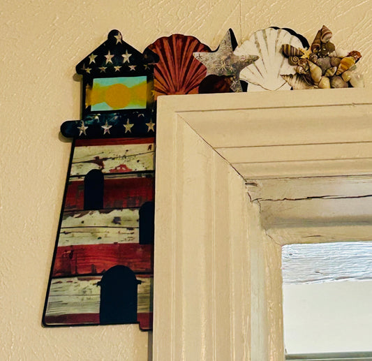 Lighthouse Shaped Sublimated Corner Sitter (Left)