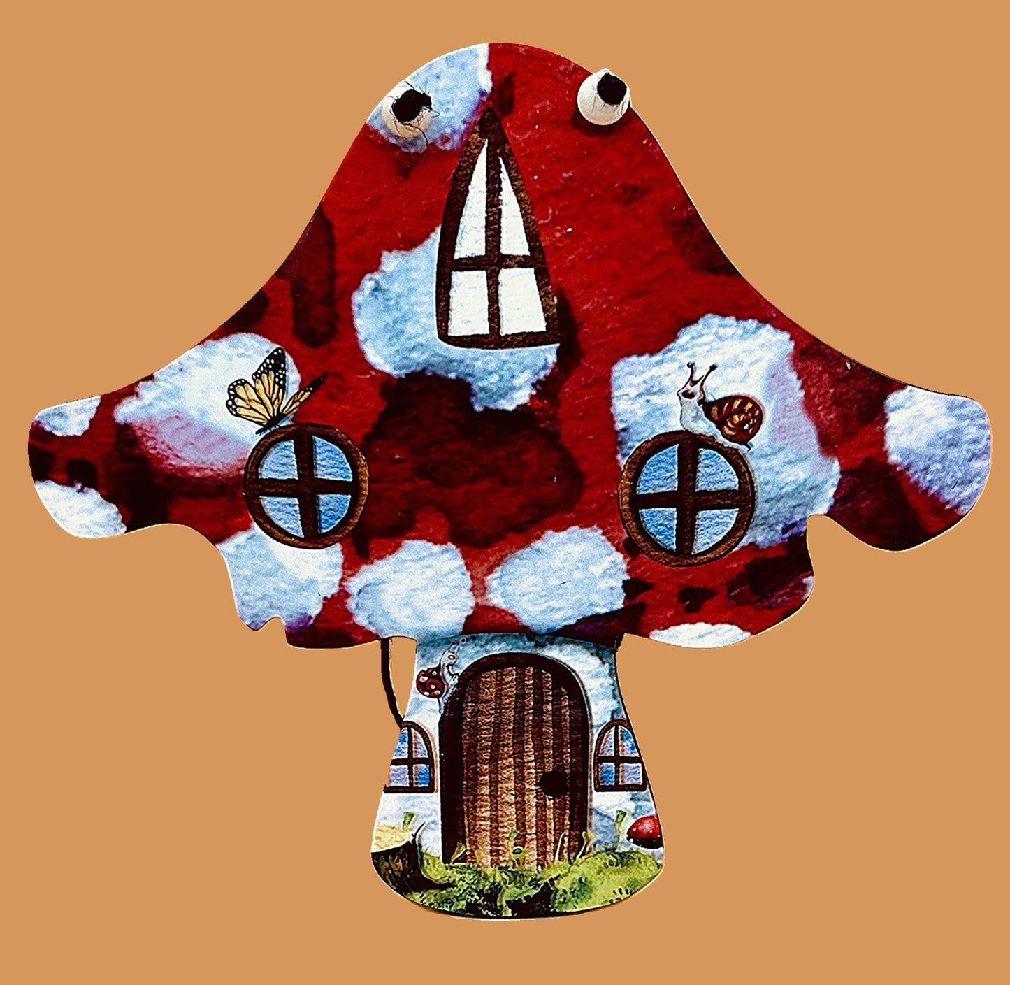 Distressed Mushroom Shaped Door Hanger