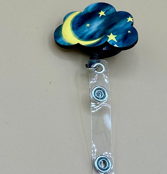Cloud Shaped Sublimated Badge Reel