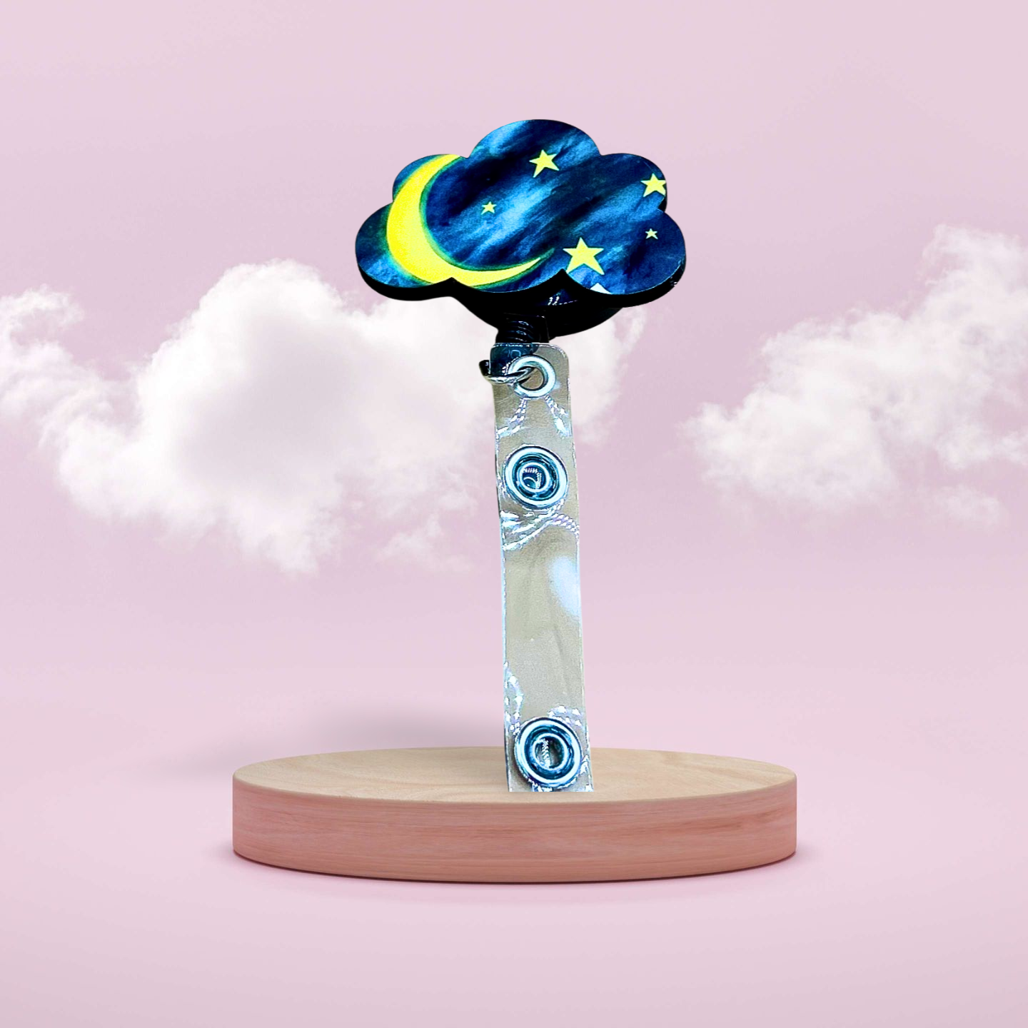Cloud Shaped Sublimated Badge Reel