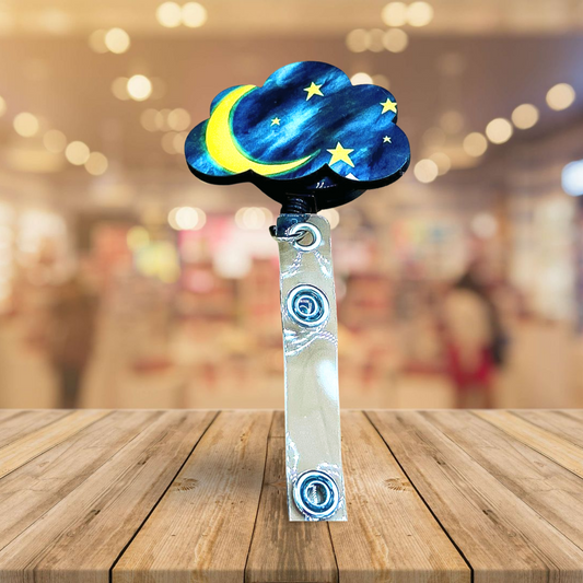 Cloud Shaped Sublimated Badge Reel