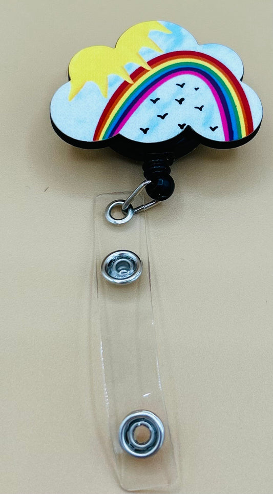 Cloud Shaped Sublimated Badge Reel