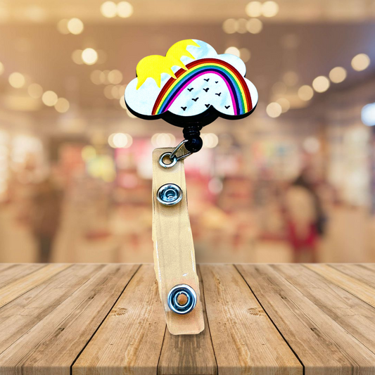 Cloud Shaped Sublimated Badge Reel