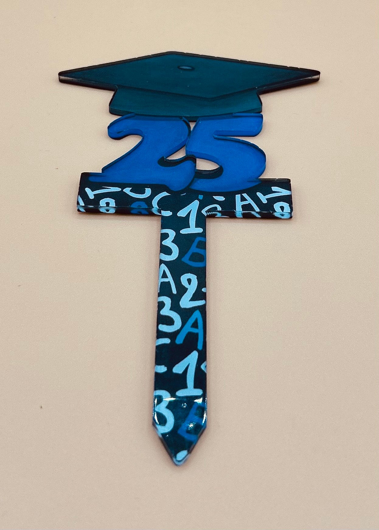 Acrylic Graduation Cap Sublimated Garden Stake