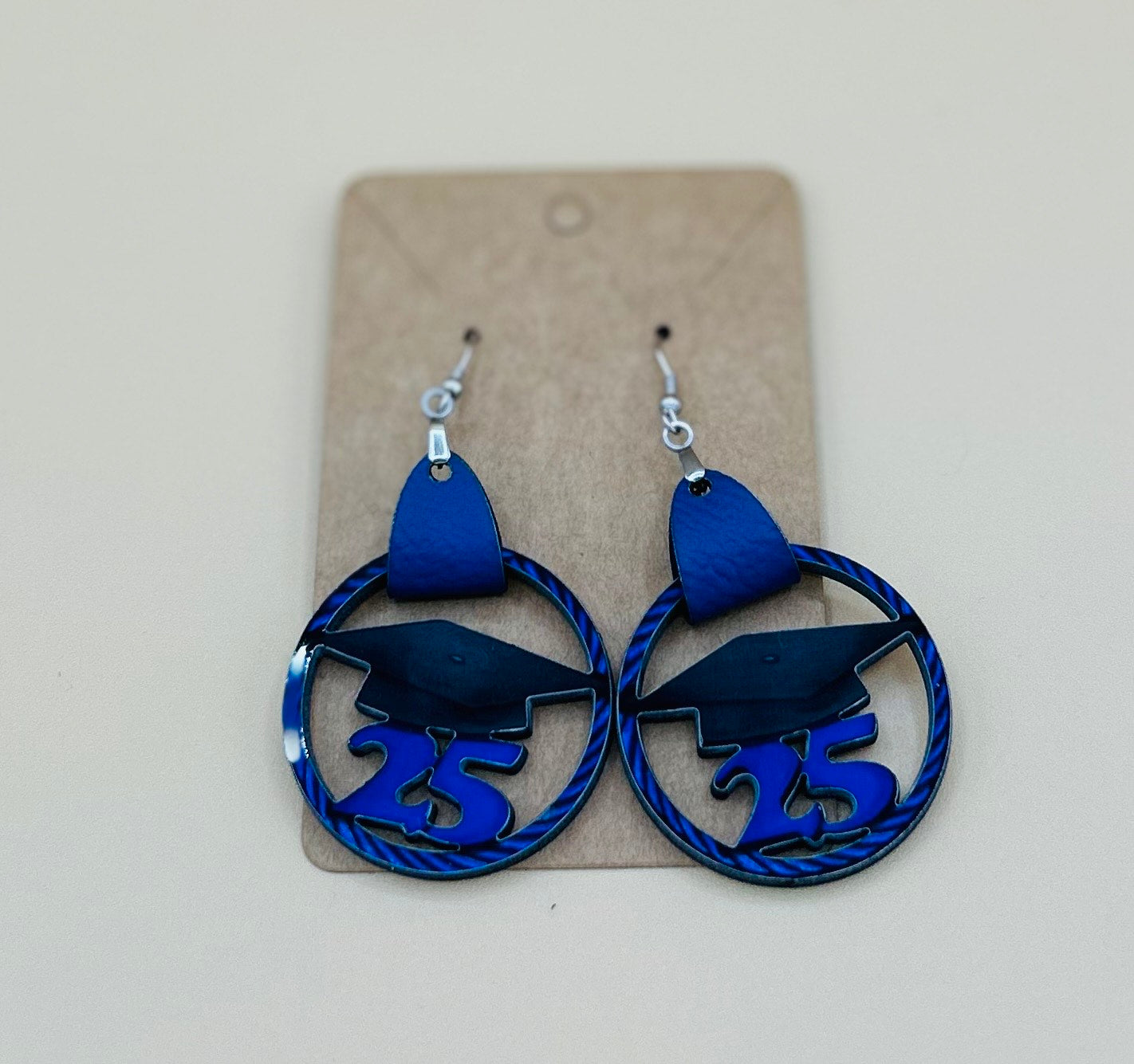 Faux Leather and MDF Graduation 25 Sublimated Earrings