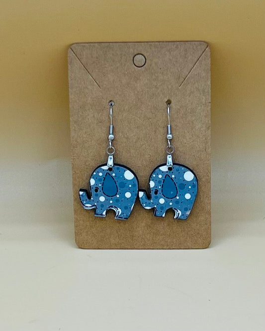Elephant Shaped Sublimated Earrings