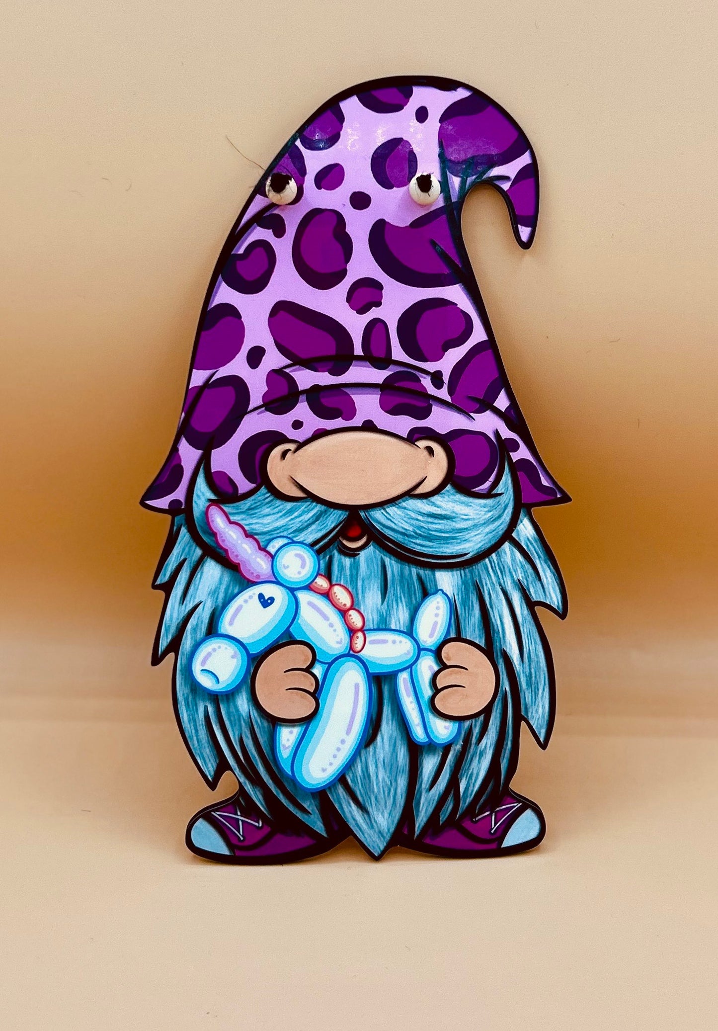 Gnome Shaped Sublimated Door Hanger